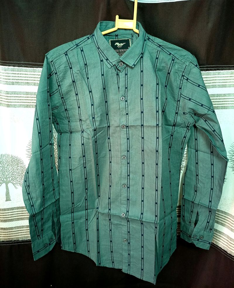 Mens Light Green Colour Shirt