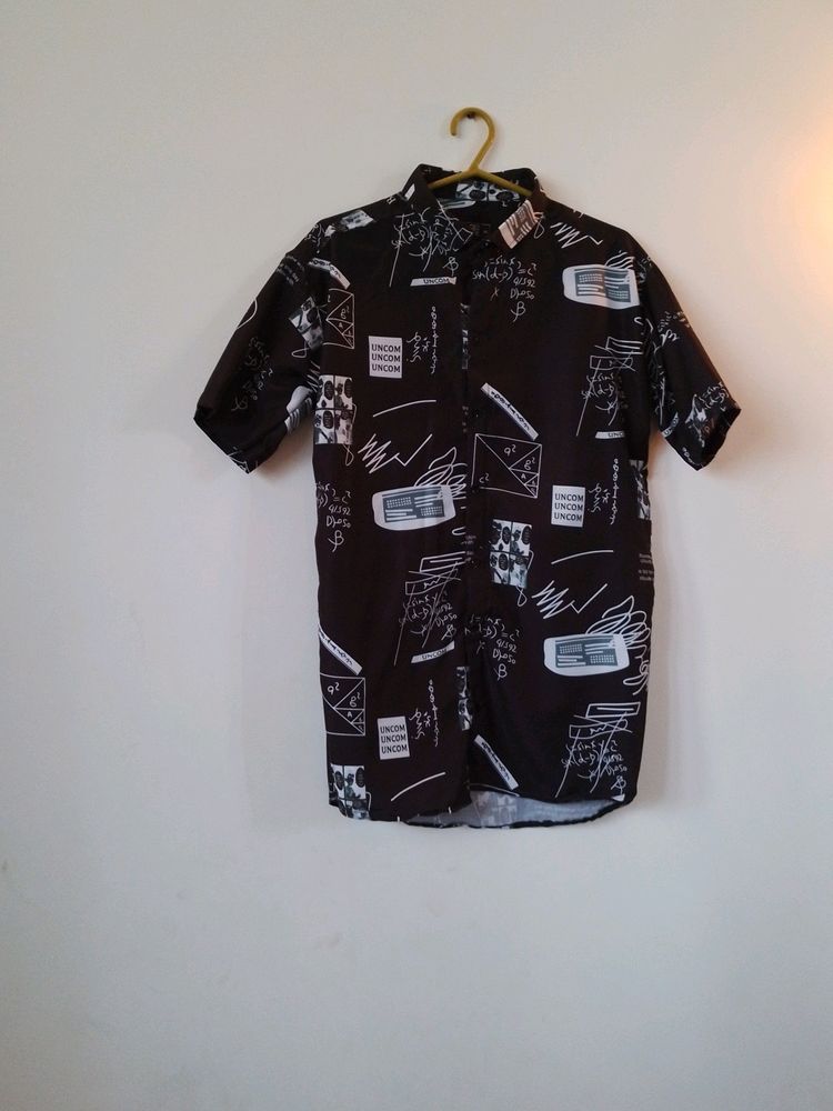 Men's Black Printed shirt