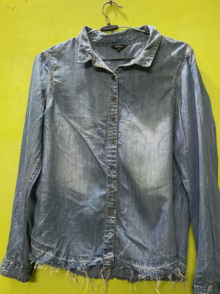 Roadster Denim Shirt For Ladies