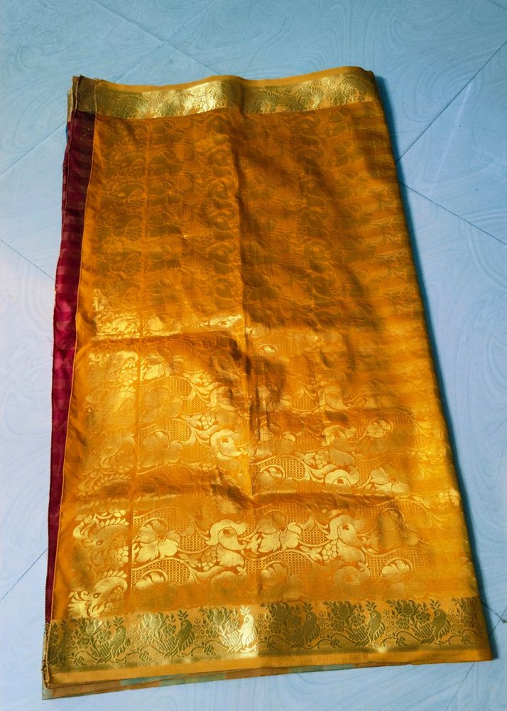 Multi Colour Pure Kanjeevaram Silk Saree