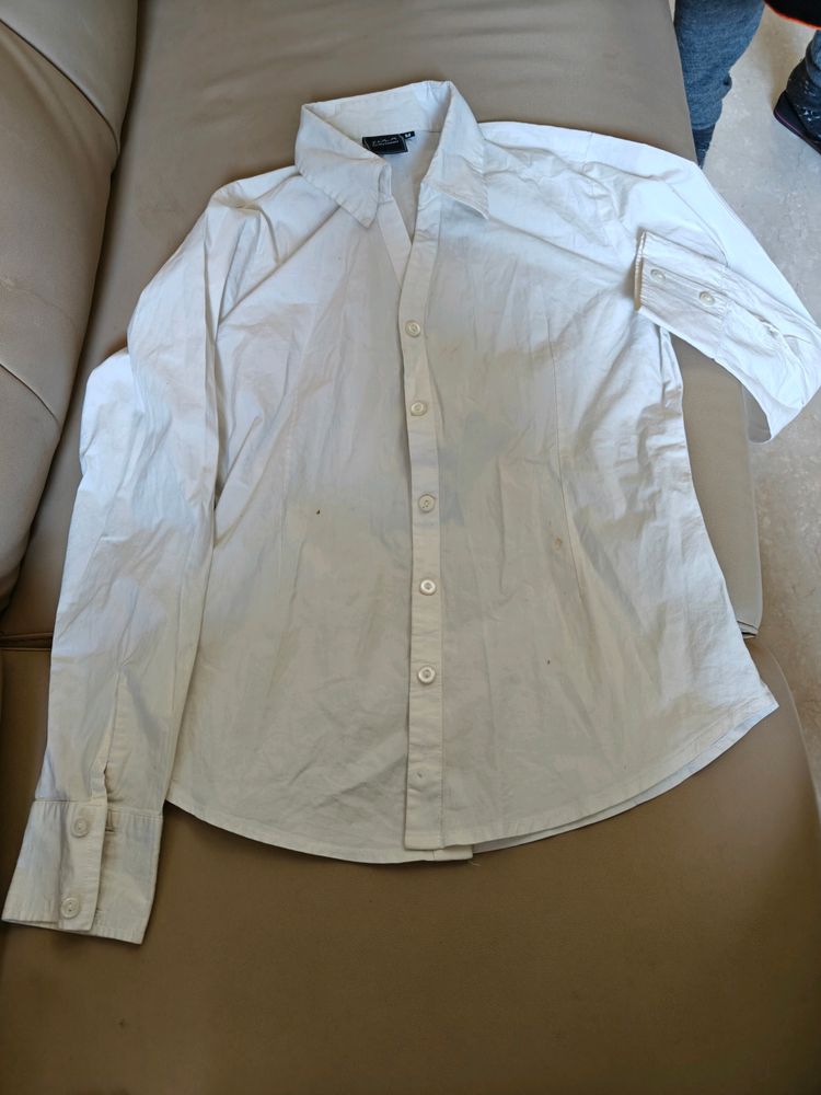 White Formal Shirt For Women