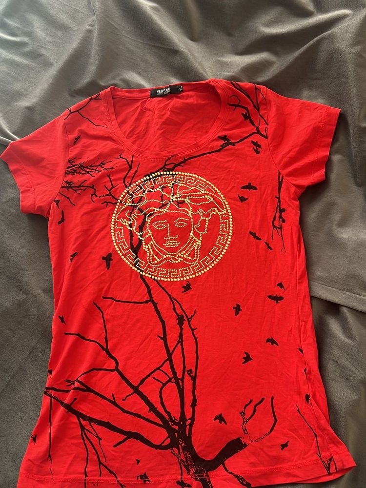 Versace Top Red And Black