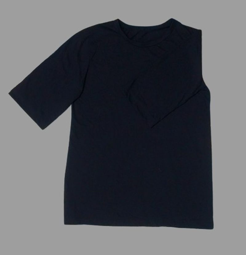 Navy Blue Half Sleeve Shirt Kurta for Girls