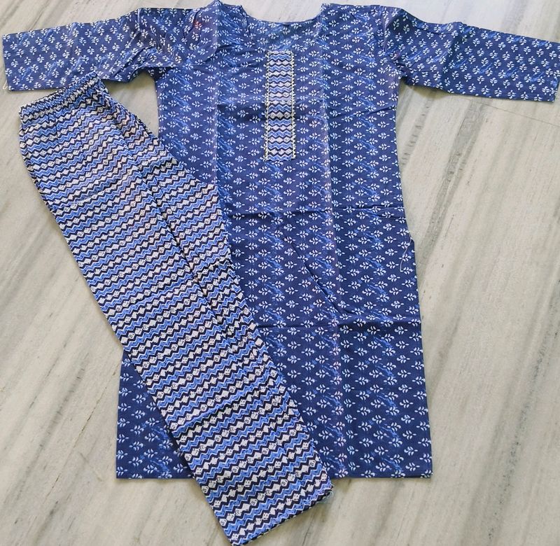 Pure Cotton Kurti Pant Sets