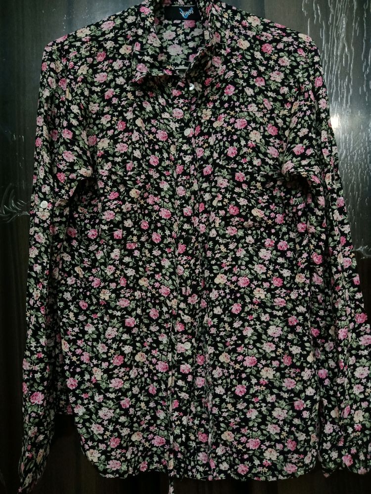 Vintage Korean Floral Shirt