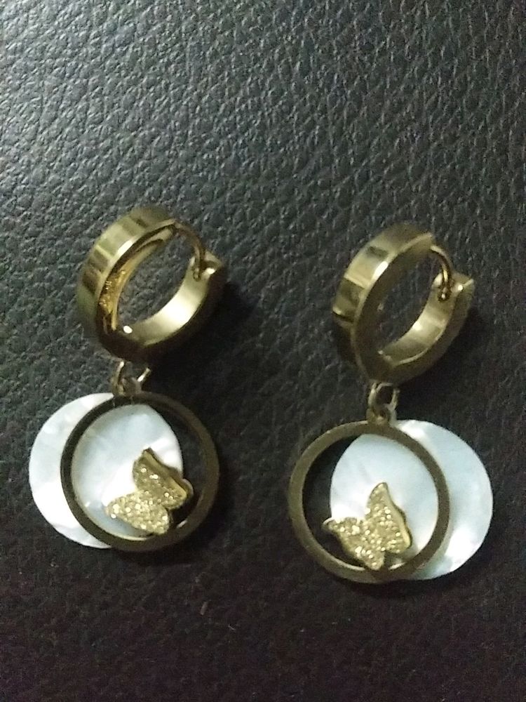 Gold Plated Double Loop Earring