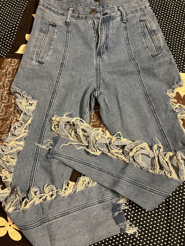 Side Ripped Denim