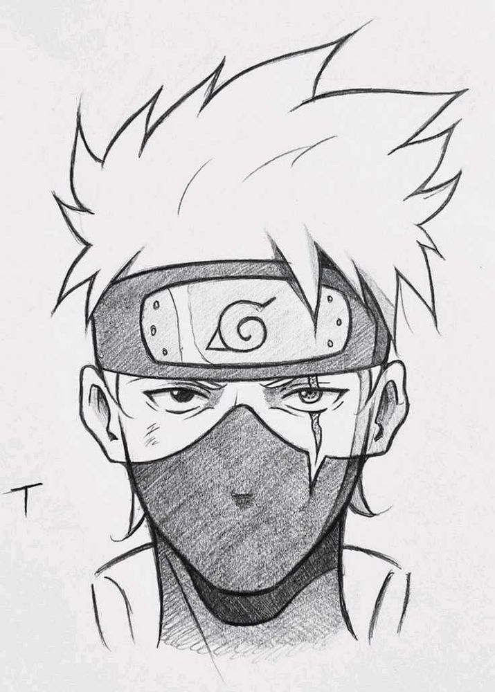 Kakashi Hatake Sketch Only In 100