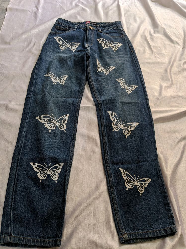 Butterfly Blue Mom Jean's