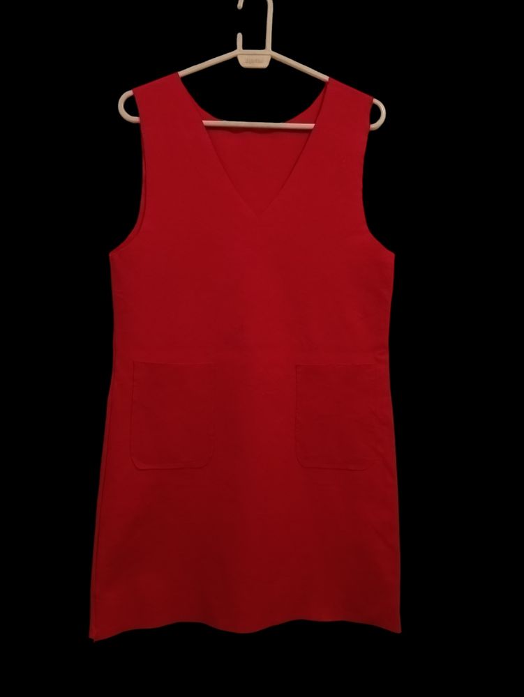 Red Dungree Dress