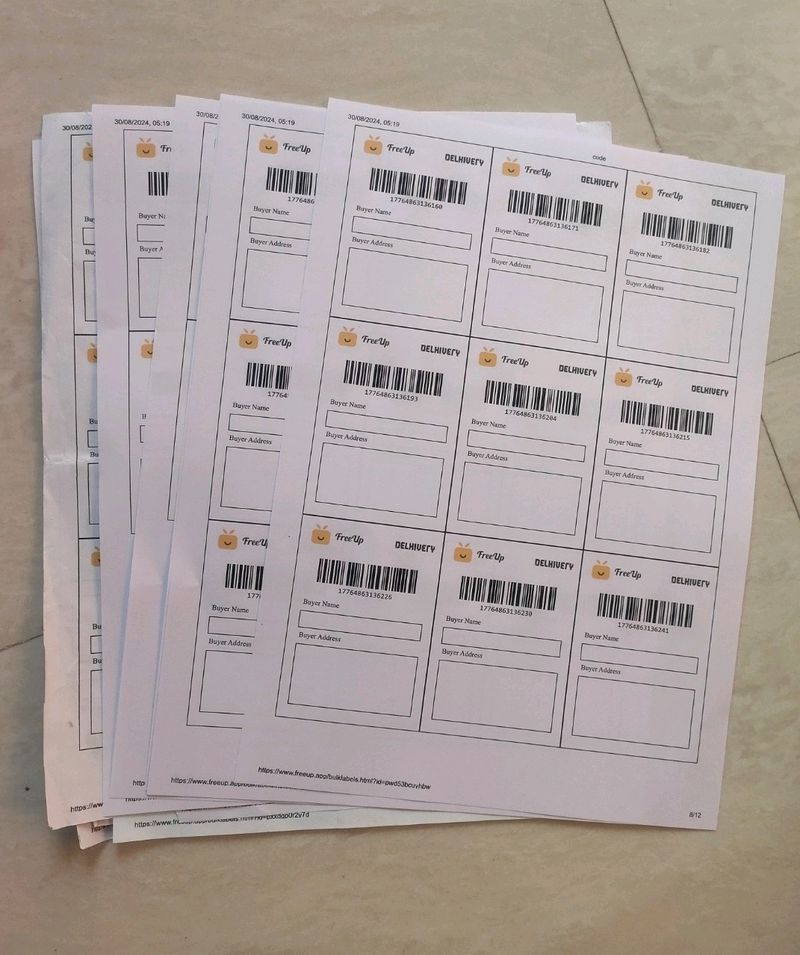 100 Shipping Labels