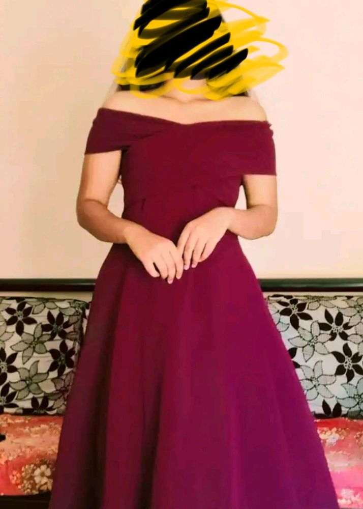 Anthena Burgundy Dress