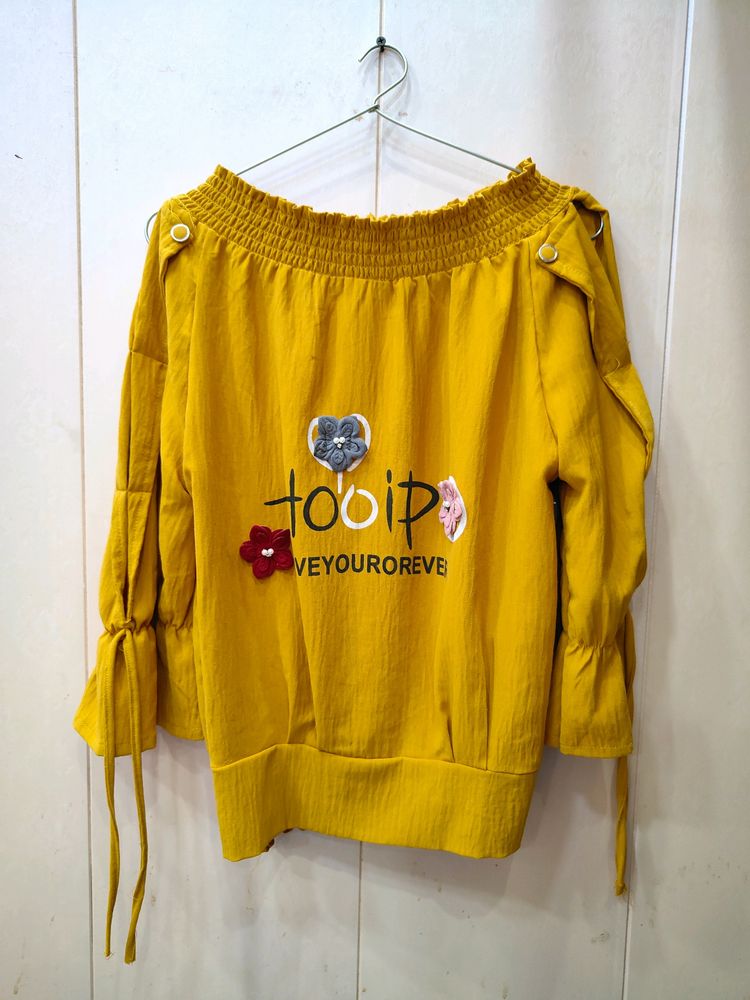 Stylish Yellow Bollon Top (Women)