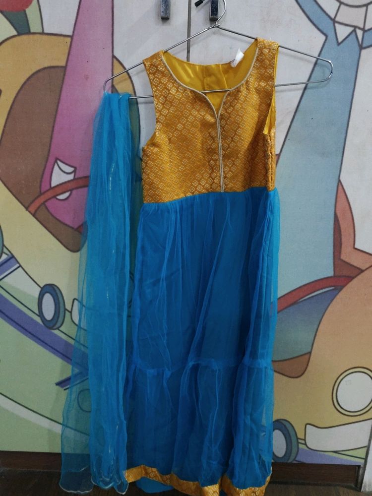 Indian Ethenic Full Gown With Dupatta