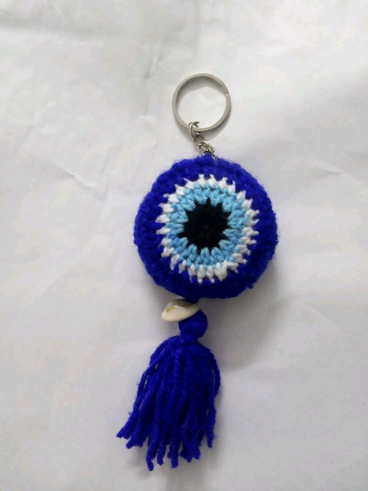 Evil Eye Keychain Plus Rubber Band