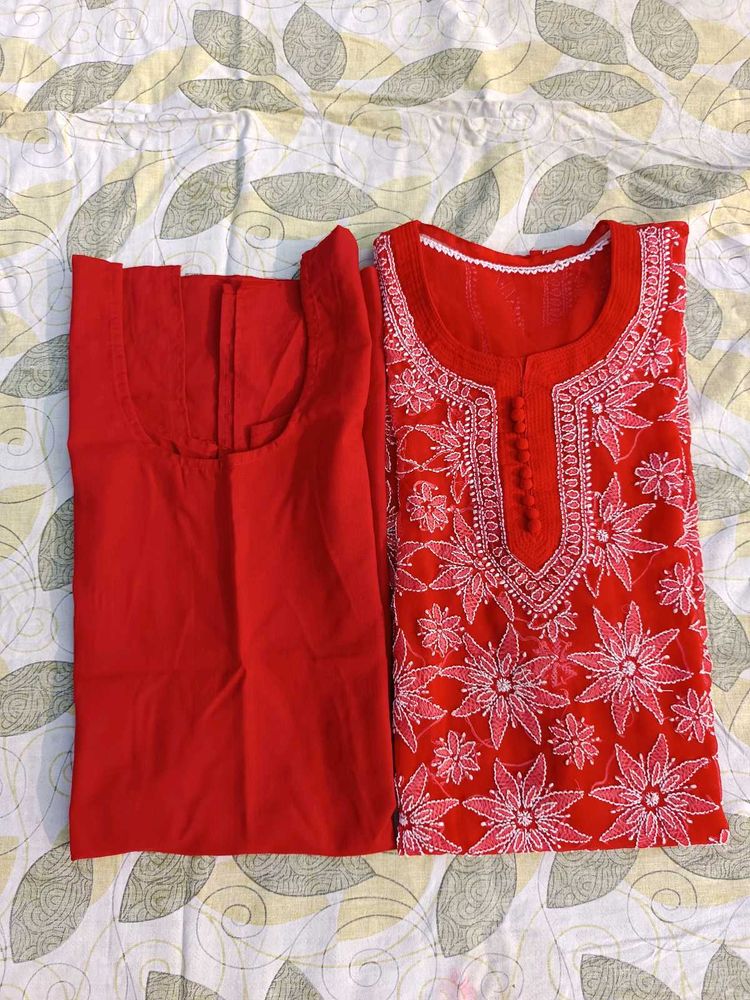 Absolutely new Chikenkari Kurta With Lining