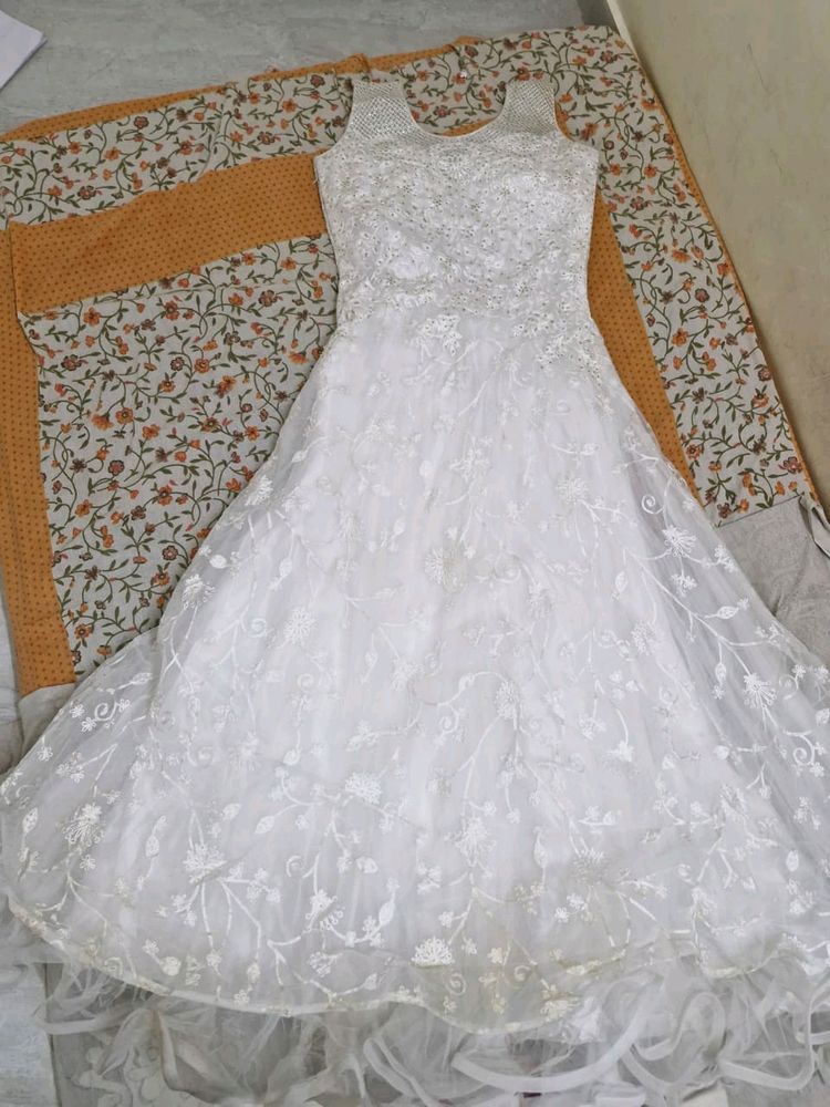 Excellent White Gown For Sale