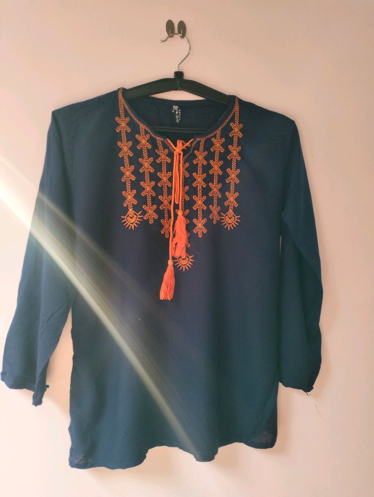 Blue Printed Kurti