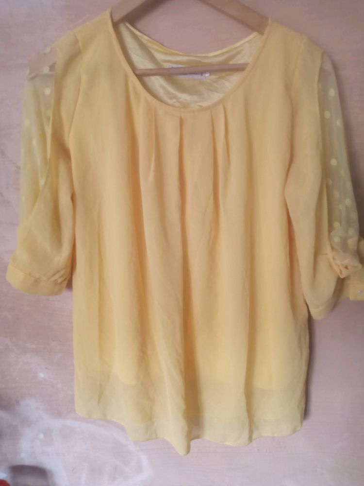 Bloson Yellow Top For Women