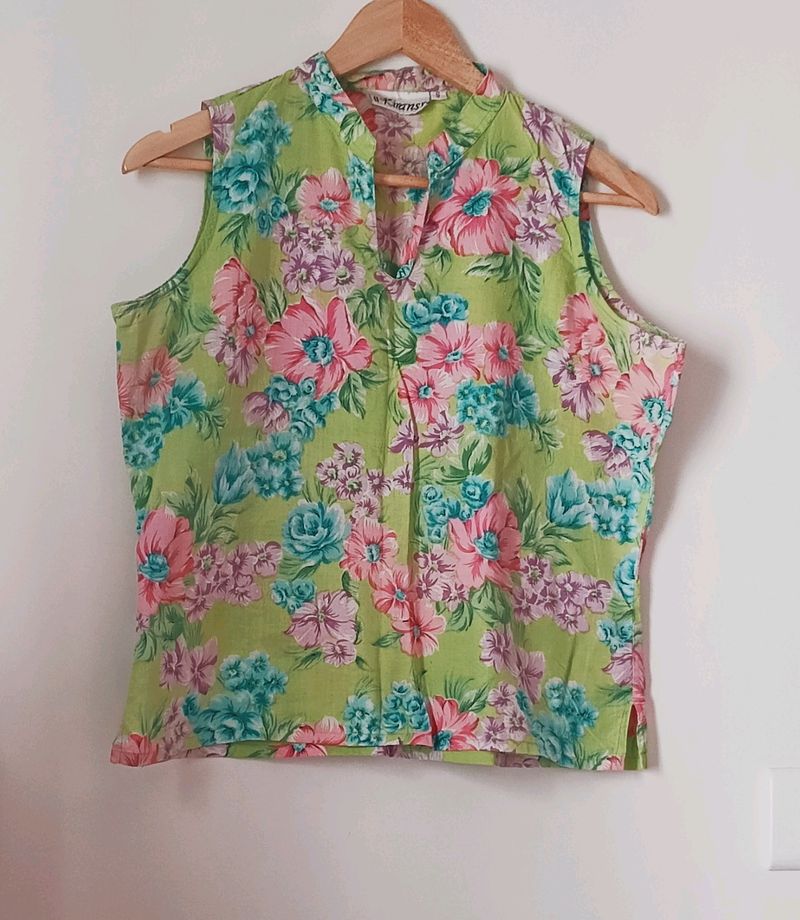 Floral Sleevless Top (Women)