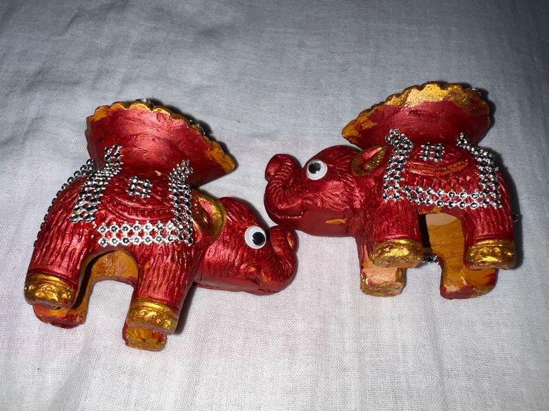 Elephant Diya Hand Painted