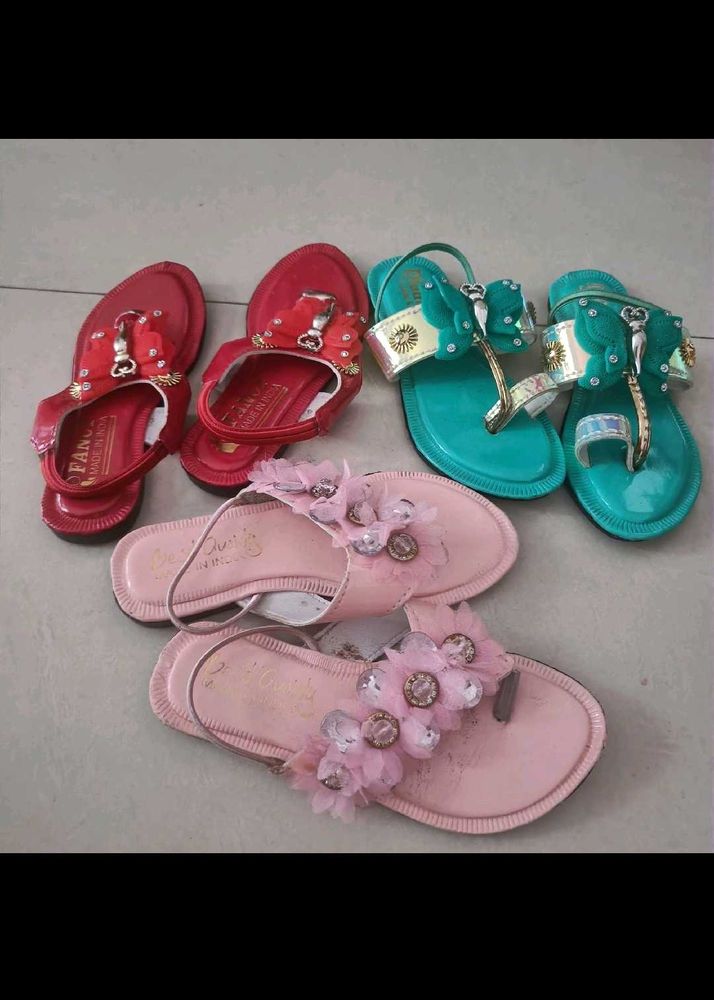 4 Baby Sandles 2 New Frocks 1 Lehanga