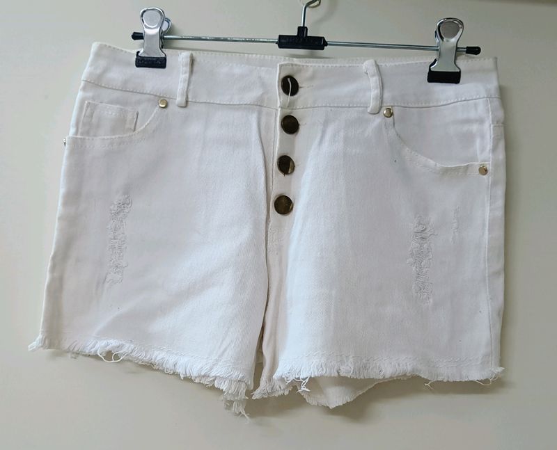 White Denim Shorts 🤍