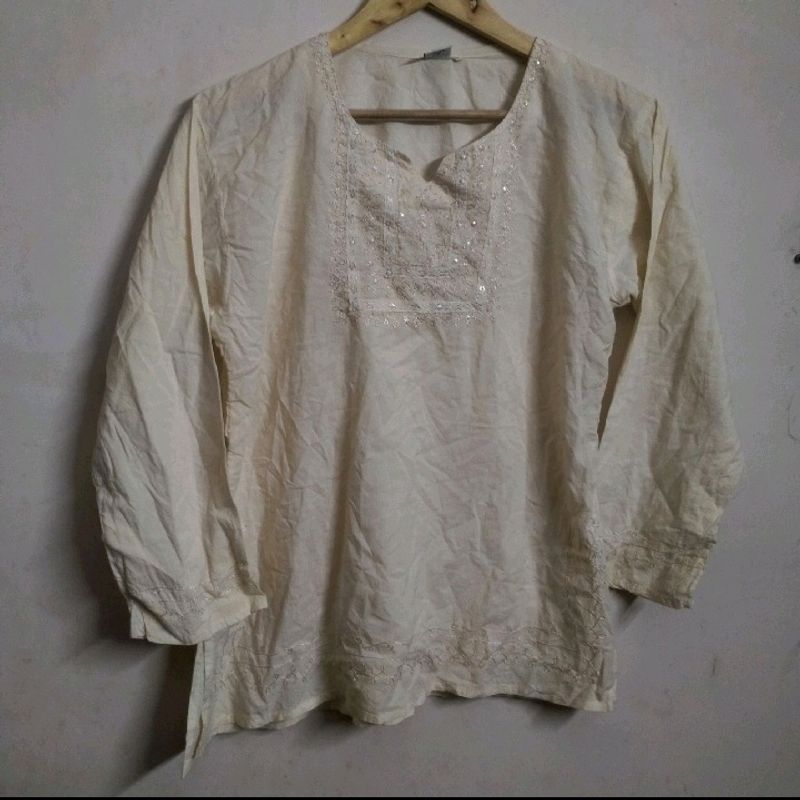 Embroidered Cotton Top