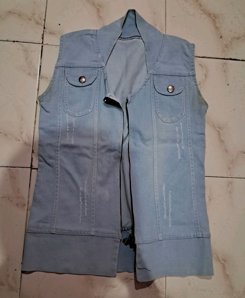 Denim Jacket With Chain