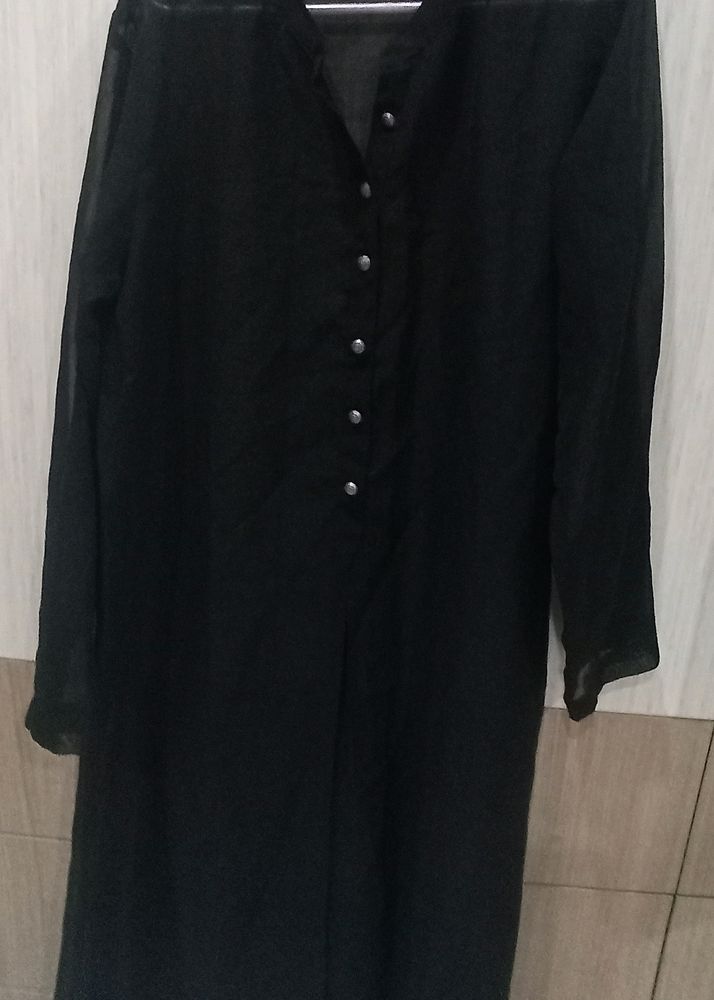 Sangria black sheer kurta size M