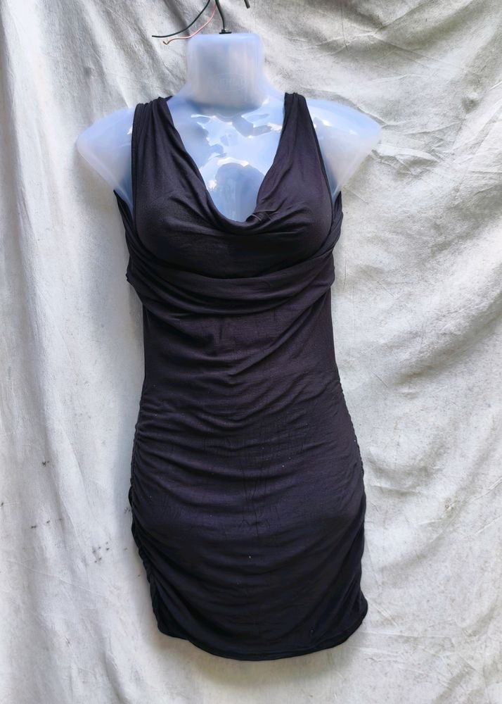 SEXIEST BLACK COWL NECK BODYCON