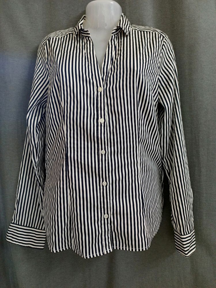 H&M Black & White Formal Shirt For Women's