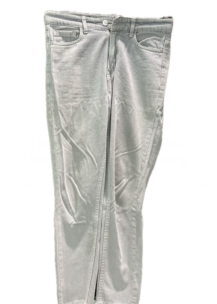 Women’s Grey Regular Fit Curduroy Trouser.